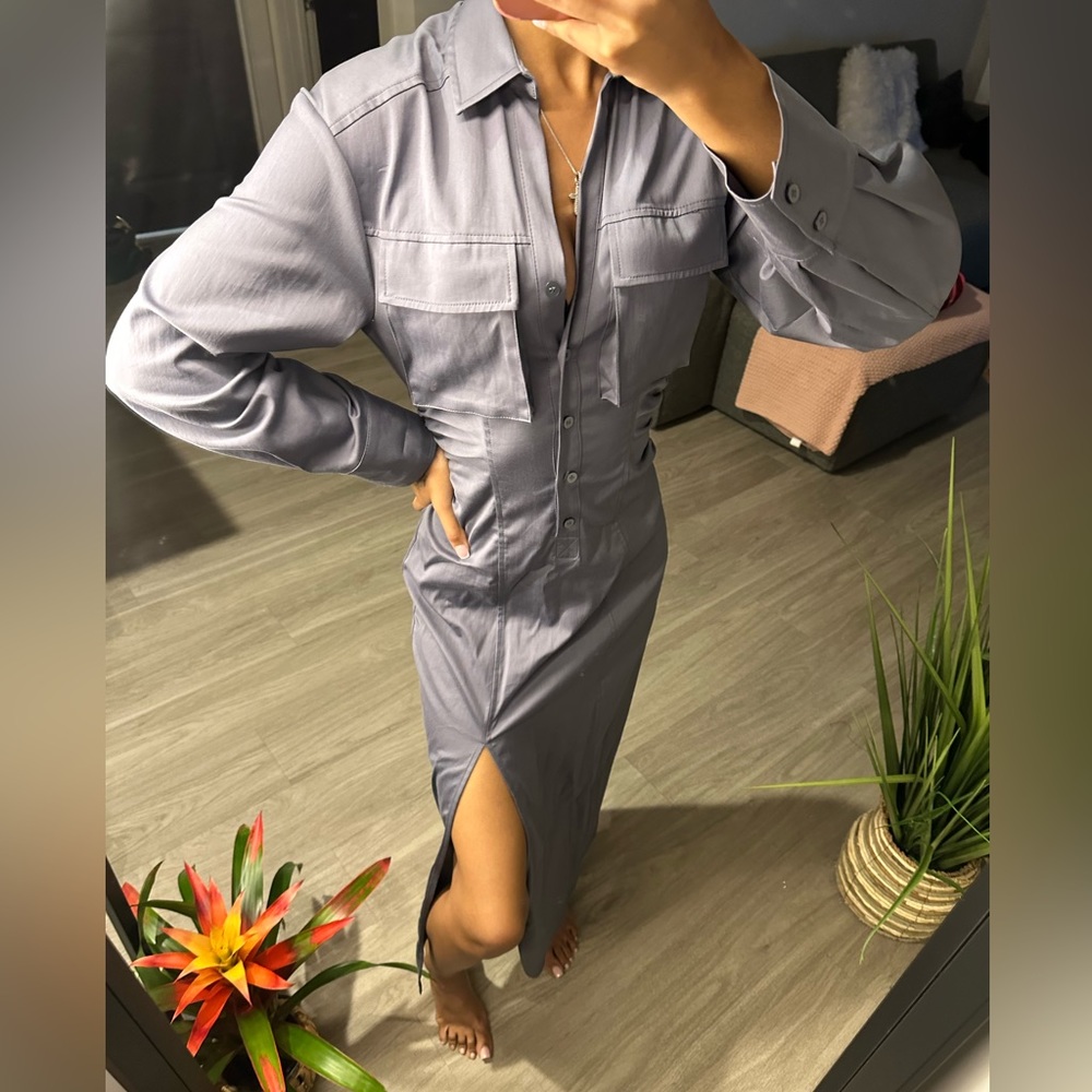 Zara Business Casual Split Dress